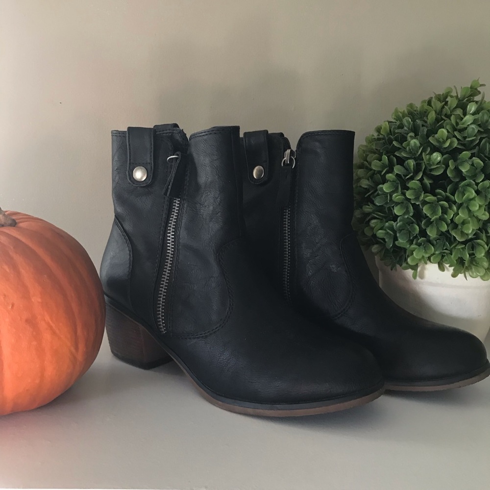 Black, Distressed Bootie